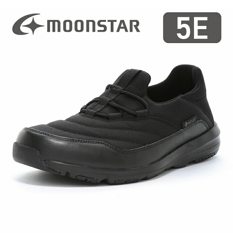 【4/18 00:00-4/20 23:59 10%OFFクーポン】ムーンスター メンズ スニーカー ウォーキングシューズ moonstar 幅広 5E 抗菌防臭 スリッポン 足裏まくら おしゃれ 通勤 父の日【2026年春新作2月2日発売】SPLT AMM121 オールブラック