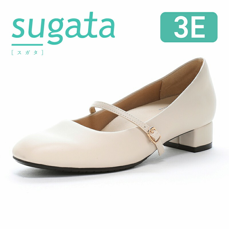 【4/14 20:00-4/17 9:59 10%OFFクーポン】ムーンスター スガタ moonstar sugata レディース パンプス ローヒール 3cmヒール 歩きやすい 抗菌防臭 母の日【2026年春新作2月13日発売】MS SGT608 アイボリー