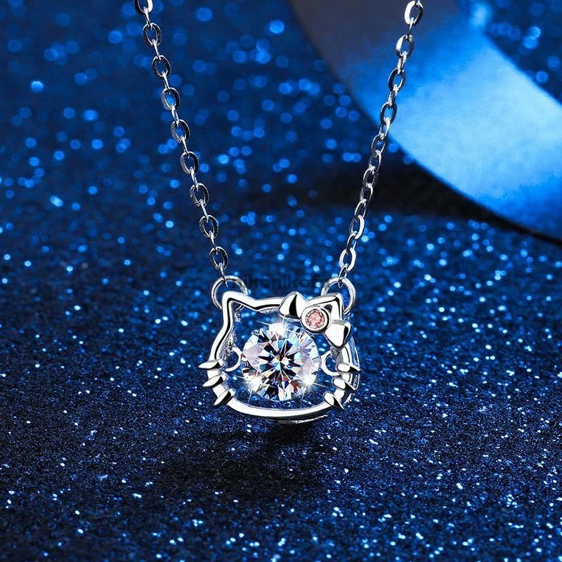 2 猫　ラブラドライト　キティ　ペンダント　ネックレス　天然石　キティーちゃん 2 猫 ラブラドライト キティ ペンダント ネックレス 天然石