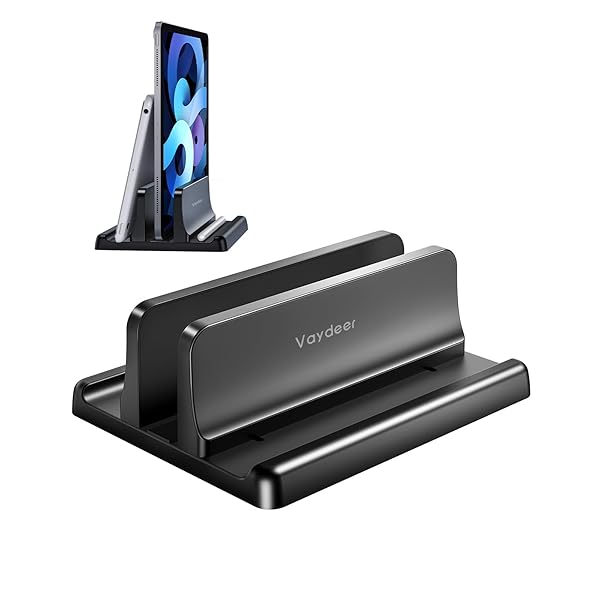 楽天市場】デュアルスロット調整可能な垂直ラップトップスタンド