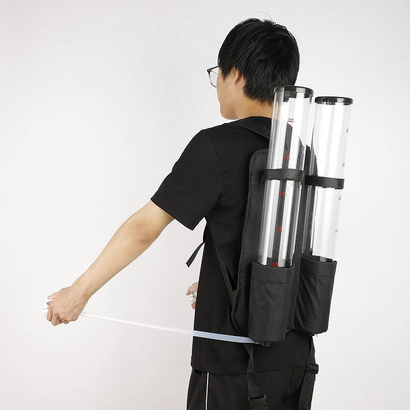 3L容量ダブルバレルワインタワー、調節可能なショルダーストラップ、ホームパーティーバー用 X