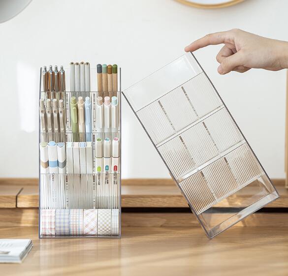 アクリル製ペン収納スタンド　90仕切 アクリル製ペン収納スタンド90仕切