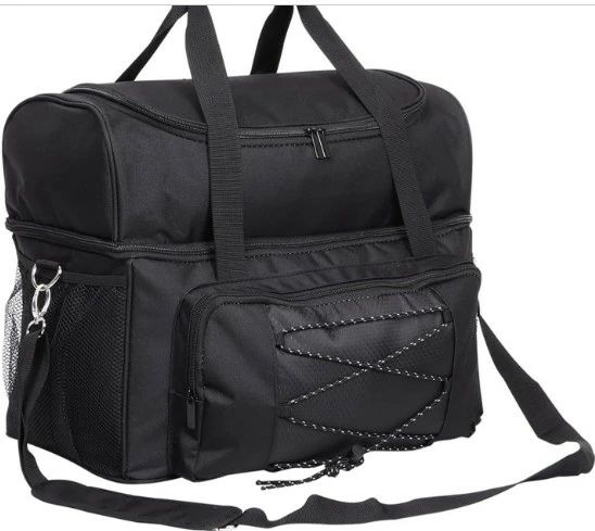 ボウリングトートバッグ、ポリエステル繊維ボウリング必需品トート、パッド入りディバイダー付きショルダーストラップボウリング
