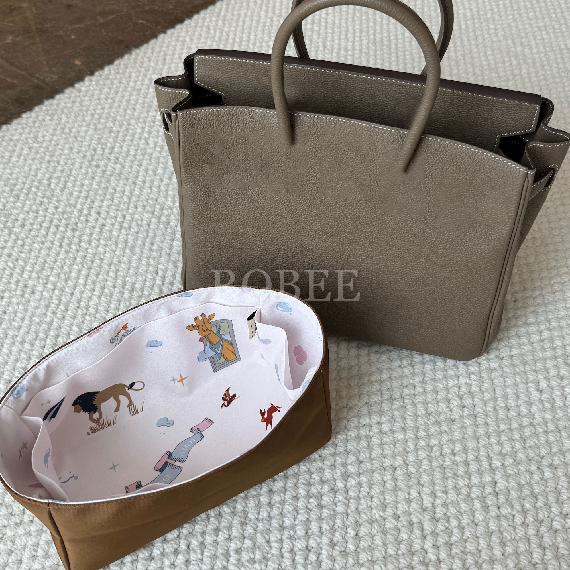 楽天市場】HERMES エルメス フールビ20 バーキン25用 バッグインバッグ