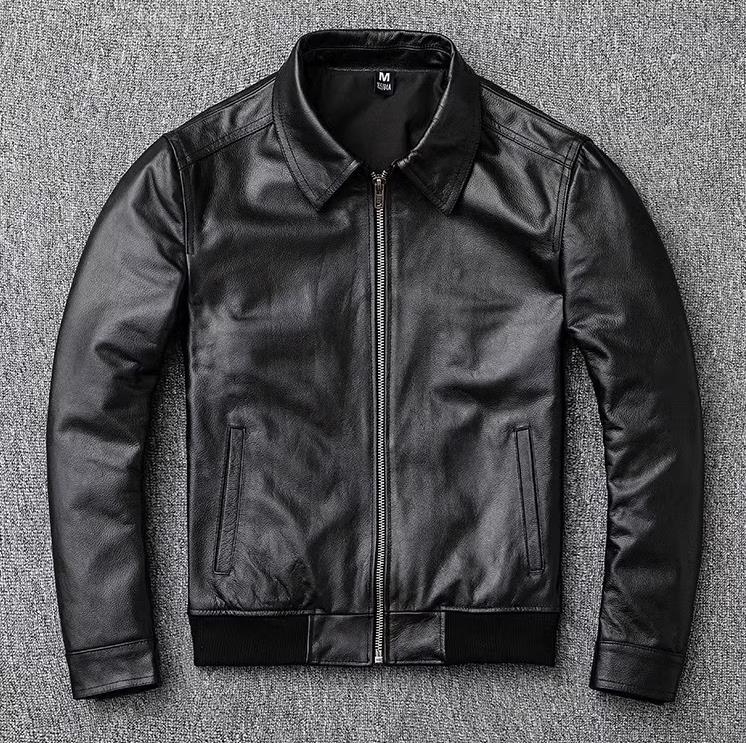 本革ジャケット メンズ 革ジャン 牛革 野球服ファスナー ジャンバー ライダースジャケット バイクウェア 秋冬用 防風耐磨 leathe 10,875円