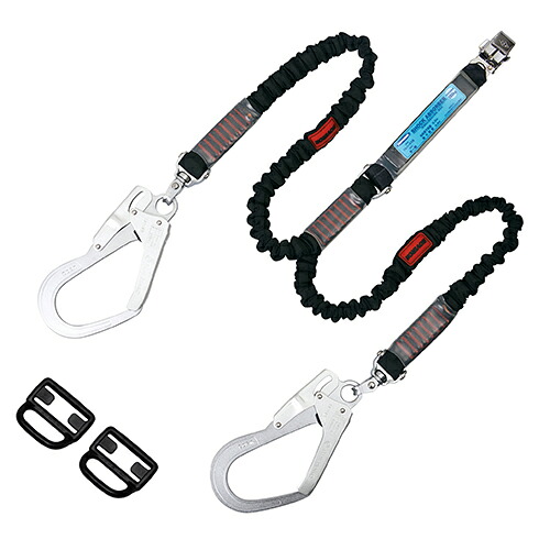 ツヨロン 2股ノビロンランヤード THL-2-NV93SV-33-BK-2R23-JAN-BP|御用待本舗 店