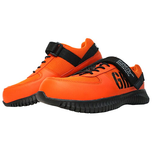 GK セーフティスニーカーGKS-32 オレンジ 25.5