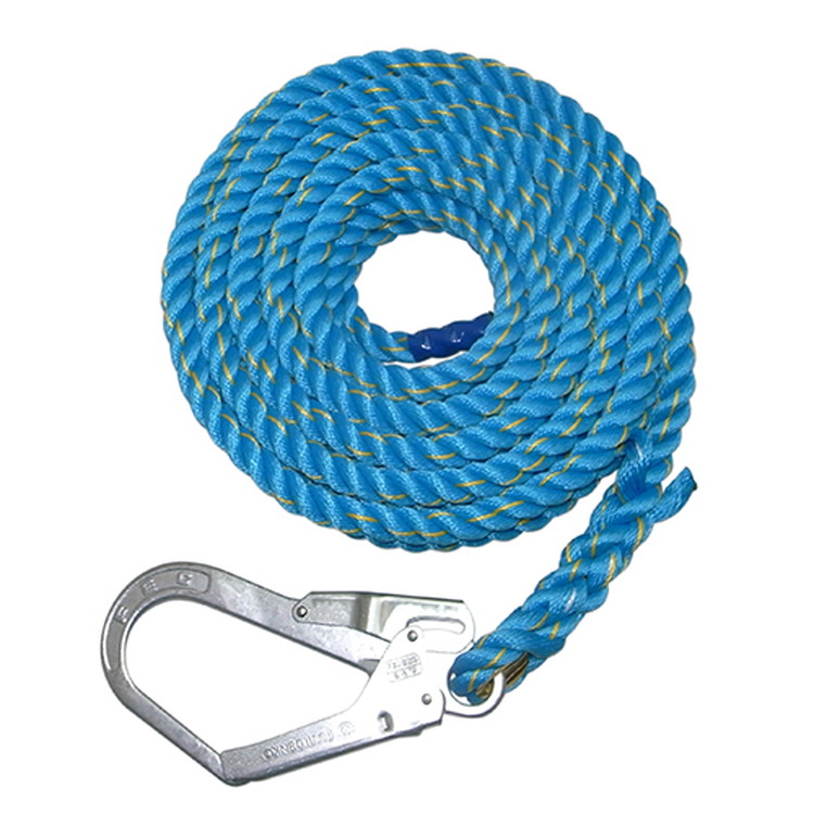 まつうら工業 親綱・介錯(青)ロープ16mm×7m片側大口径フック付き OYAZUNA-NT-1607BLUE