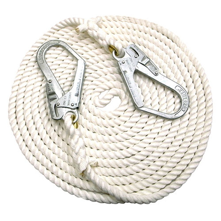 まつうら工業 両端大口径フック付 クレモナS荷揚げ用ロープ 16mm径×20m KMS16-20-2HOOK
