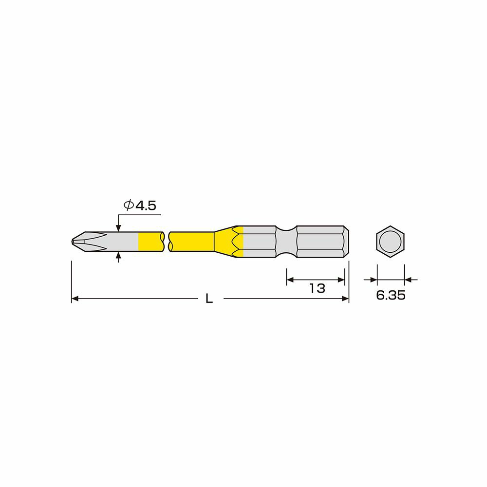 ANEX カラービット段付タイプ5本組