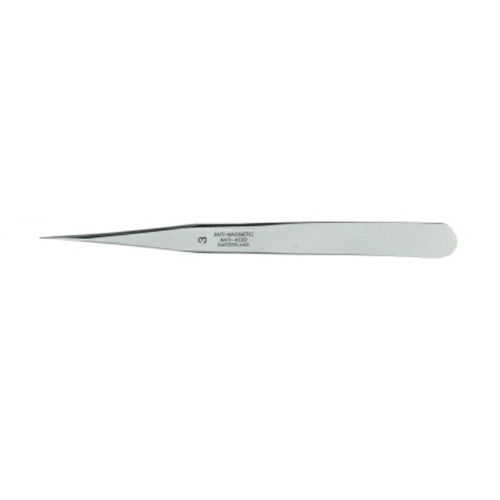 【メーカー取寄/送料無料】KEIBA(ケイバ) スイス製精密ピンセット(非磁性/耐酸性) 110mm TS-5-S