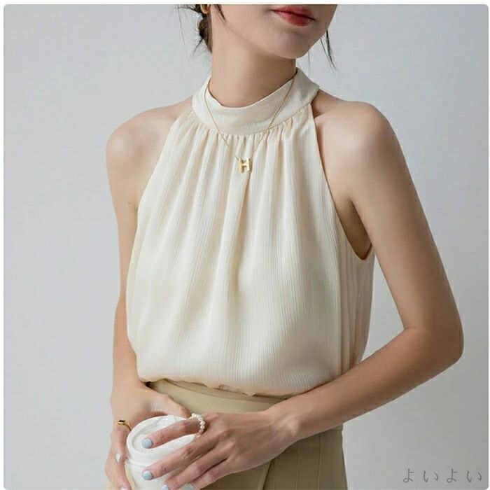 楽天市場】【送料無料】シルクタッチ ホルダーネック ノースリーブ