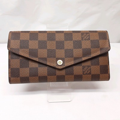 23k-144h 【中古】LOUIS VUITTON ルイヴィトン ダミエ ポルトフォイユ・サラ 長紙入れ N63209 ウォレット メンズ レディース ユニ一発やる【9800円以上で沖縄・離島も貨物輸送無料】