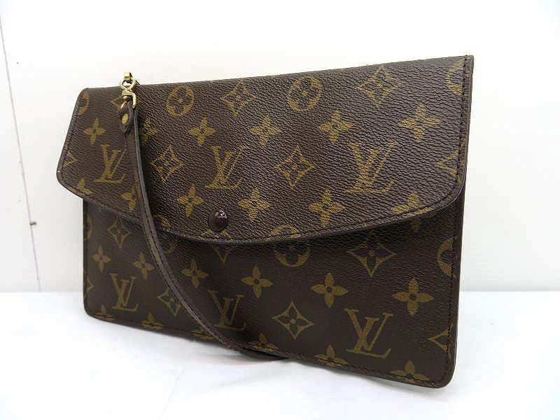 s23g-1033x【中古】LOUIS VUITTON ﾙｲｳﾞｨﾄﾝ ﾄﾞｩｰﾌﾞﾙ ﾗﾊﾞｯﾄ ﾓﾉｸﾞﾗﾑ M51815 ｼｮﾙﾀﾞｰﾊﾞｯｸﾞ【9800円以上で沖縄・離島も貨物輸送無料】