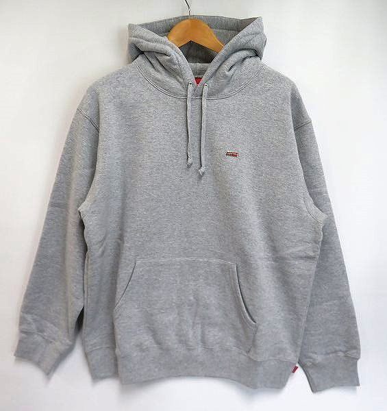 s24g-351x【中古】Supreme ｼｭﾌﾟﾘｰﾑ 22ss Enamel Small Box Hooded Sweatshirt  Grey/Medium ﾊﾟｰｶｰ【9800円以上で沖縄・離島も貨物輸送無料】