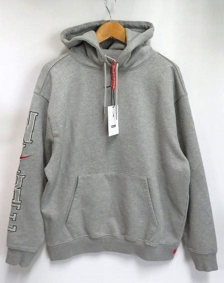 s24g-617x【中古】Supreme ｼｭﾌﾟﾘｰﾑ 24SS Nike Hooded Sweatshirt Heather Grey/Medium ﾊﾟｰｶｰ【9800円以上で沖縄・離島も貨物輸送無料】