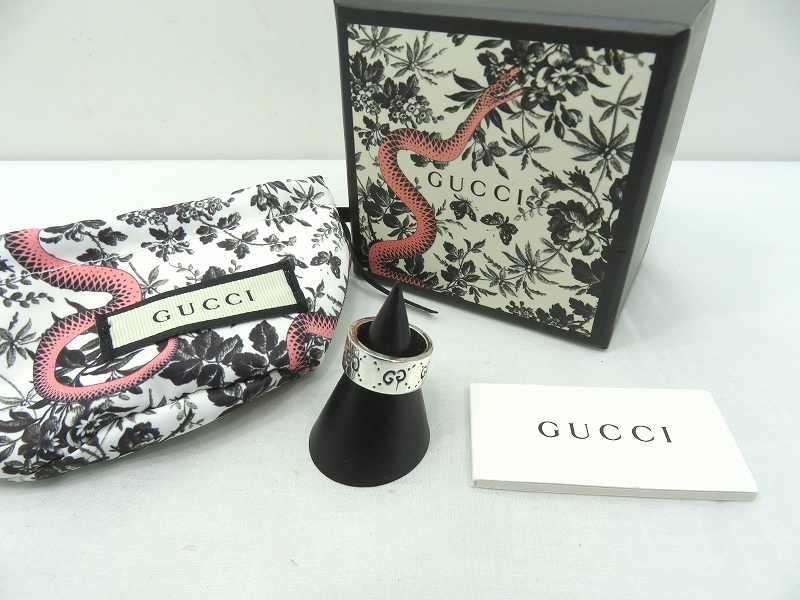 s24g-1146x【中古】GUCCI　ｸﾞｯﾁ　GG GHOST RING　ｺﾞｰｽﾄ　ｽｶﾙ　ｼﾙﾊﾞｰﾘﾝｸﾞ　11号　AG925【9800円以上で沖縄・離島も送料無料】｜四次元　ねっとフリマ 11,840円