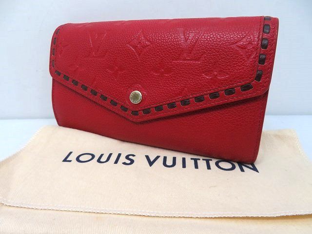 s25g-002x【中古】LOUIS VUITTON ﾙｲｳﾞｨﾄﾝ ﾎﾟﾙﾄ ﾌｫｲﾕ ｻﾗ ﾓﾉｸﾞﾗﾑ ｱﾝﾌﾟﾗﾝﾄ M648176 長紙入れ【9800円以上で沖縄・離島も貨物輸送無料】