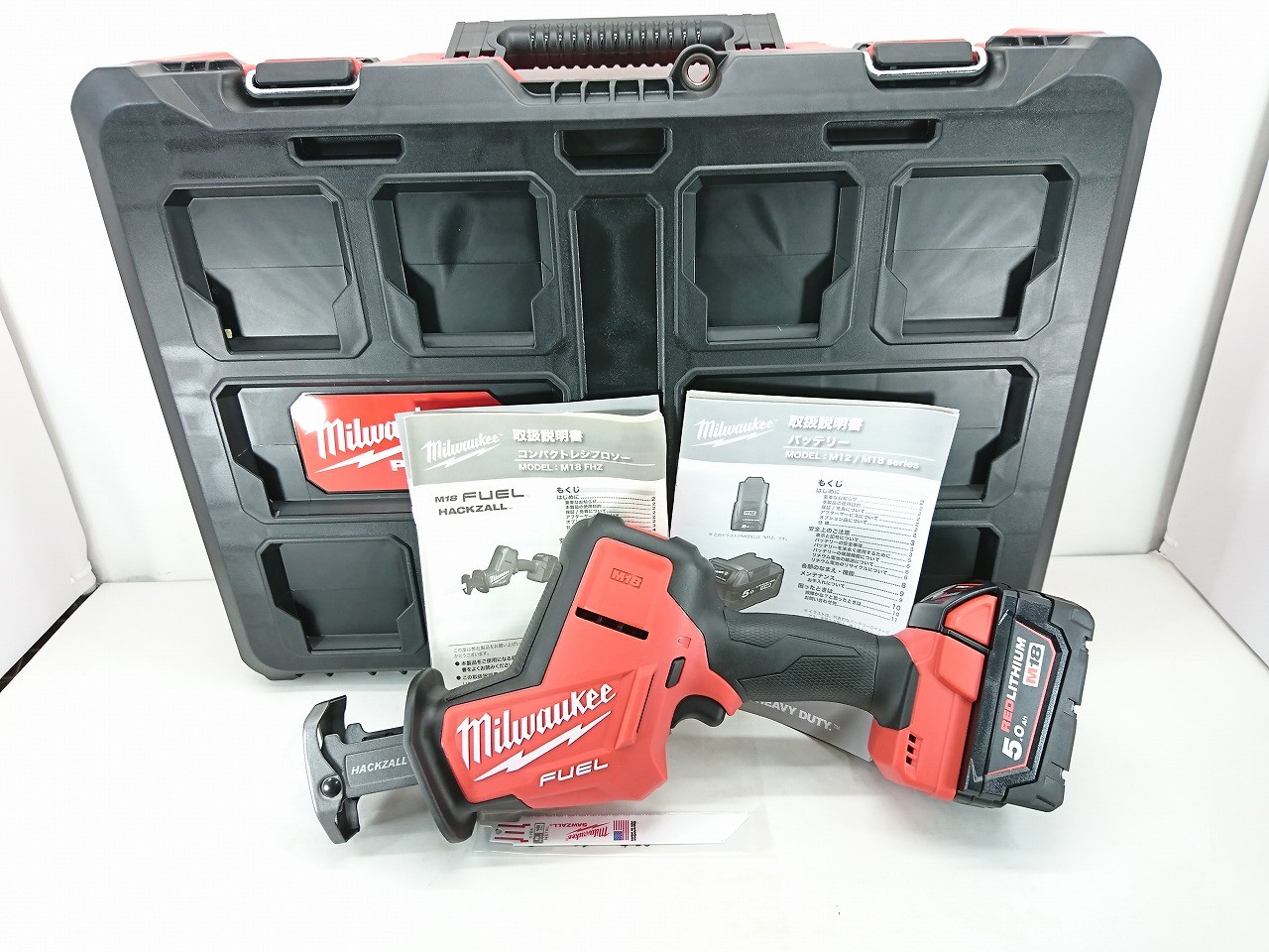 s25t-0332n【中古】【未当て嵌める】ミルウォーキー M18 FHZ M18 FUEL コンパクトレシプロソー 5.0Ah乾電池付【9800円以上で沖縄・離島などの構成要素領域も貨物輸送無料での送りとどけるとなります。】