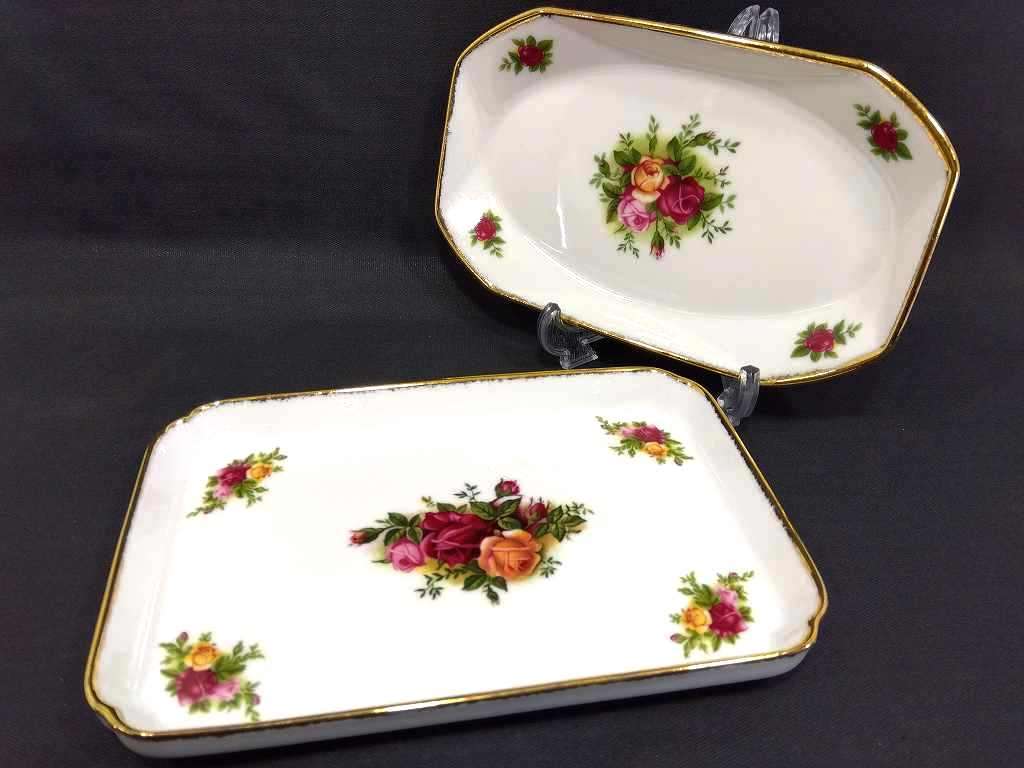 s25g-514x【中古】ROYAL ALBERT ﾛｲﾔﾙｱﾙﾊﾞｰﾄ ｵｰﾊﾞﾙ･ｽｸｴｱ ﾄﾚｰｾｯﾄ 箱皆無【9800円以上で沖縄・離島も貨物輸送無料】