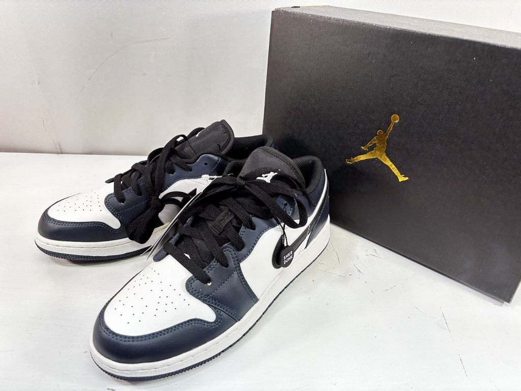 s25t-0811y【中古】【未使用】NIKE AIR JORDAN 1 LOW GS Dark Teal ナイキ エアジョーダン 1 ロー ダークティール スニーカー 553560-411 24.5【9800円以上で沖縄・離島などの一部地域も送料無料での発送となります。】