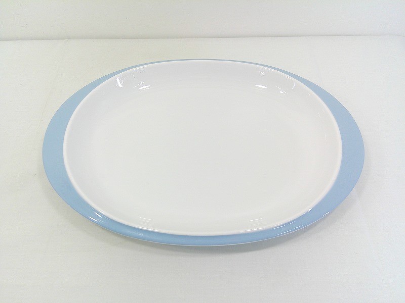 s25g-283kn【中古】ALESSI アレッシィ COLOR BAVERO カラーバヴェロ オーバル 木目細か一皿 廃盤品 ＦＲＧ 白いこと×点火装置青色 本体のみ【9800円以上で沖縄・離島も貨物輸送無料】