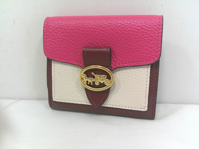 楽天市場】美品 コーチ COACH 二つ折り財布 ジョージー スモール