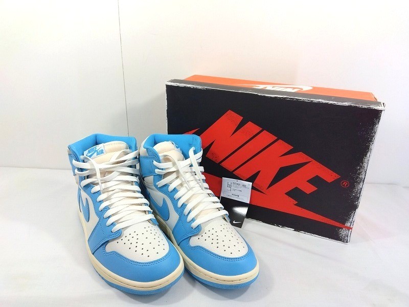 26g-247k【中古】NIKE ナイキ AIR JORDAN 1 RETRO HIGH OG エアジョーダン 1 レトロ 御機嫌 目あたらしい スニーカー DZ5485-402 28.0糎 青色【9800円以上で沖縄・離島も貨物輸送無料】