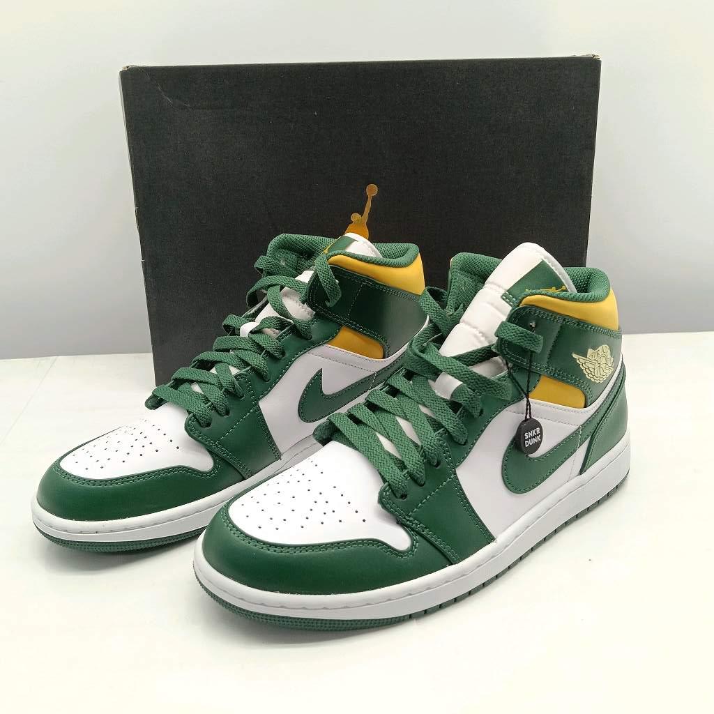 26k-133o【中古】NIKE ナイキ AIR JORDAN 1 MID エアジョーダンワン ミッド SEATTLE SUPERSONICS 28.0糎   シアトルスーパーソニックス スニーカー 554724-371【貨物輸送無料】【9800円以上で沖縄・離島も貨物輸送無料】