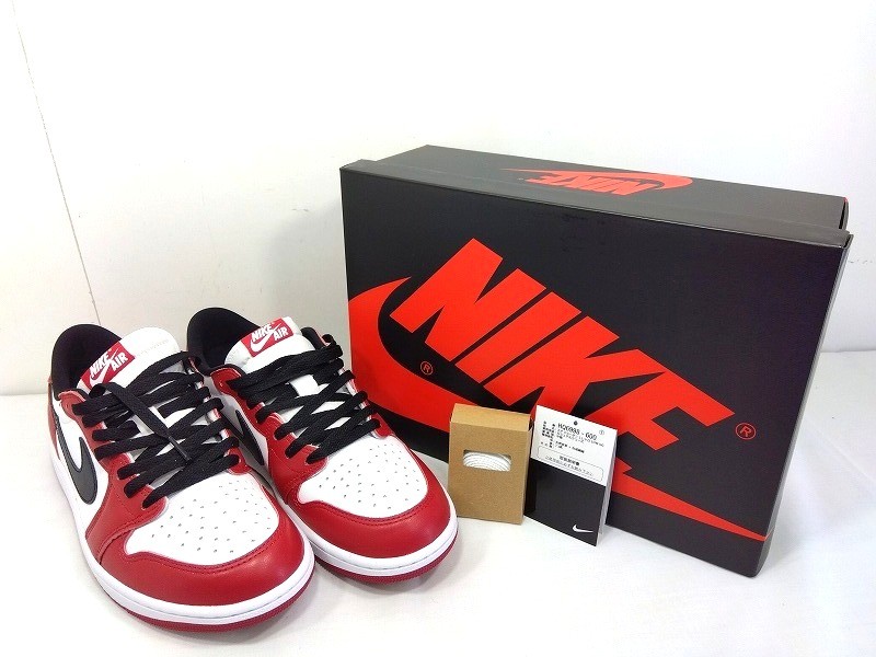 26g-422k【中古】NIKE ナイキ AIR JORDAN 1 RETRO LOW OG エアジョーダン 1 レトロ 置き目 目あたらしい スニーカー HQ6998-600 28.0糎 赤いこと【9800円以上で沖縄・離島も貨物輸送無料】