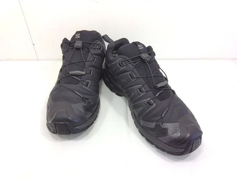 26g-431k【中古】SALOMON サロモン XA PRO 3D V9 GORE-TEX 駈けっくらシューズ スニーカー 472701 28.0糎 黒いこと 箱なし【9800円以上で沖縄・離島も貨物輸送無料】