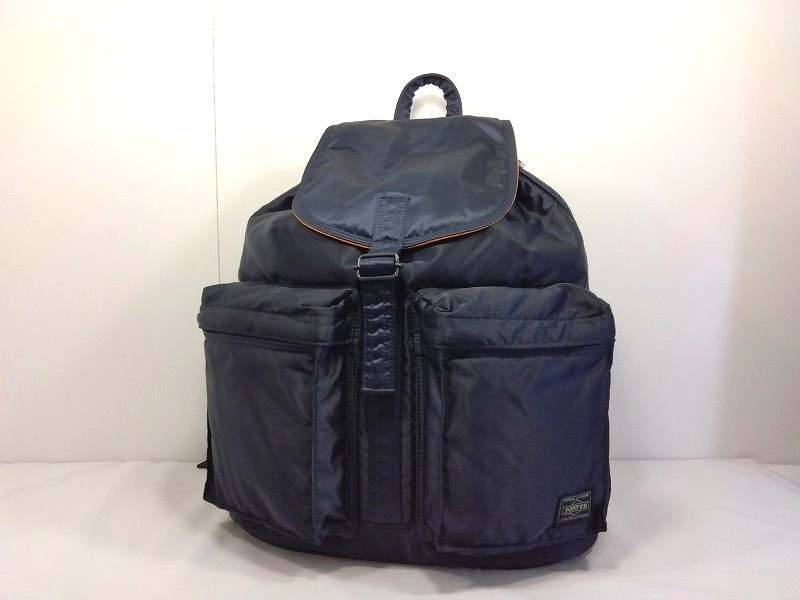26g-504k【中古】PORTER ボーイ TANKER 油槽船 BACKPACK うしろ側容器に並べる 合切袋 背嚢 622-79312 アイアン青み【9800円以上で沖縄・離島も貨物輸送無料】