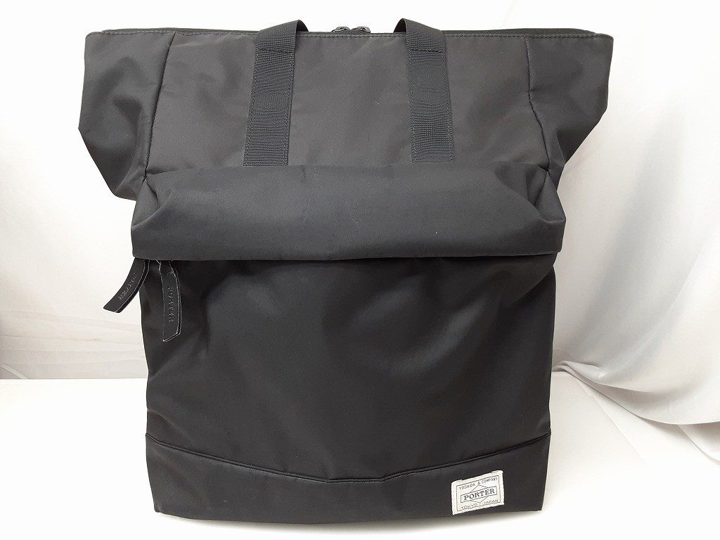 26k-175h【中古】PORTER GIRL ボーイうしろ帯 背嚢 黒いこと【9800円以上で沖縄・離島も貨物輸送無料】