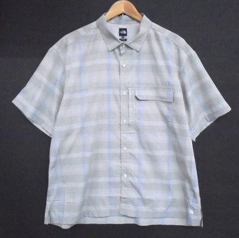 26g-558x【中古】THE NORTH FACE ﾉｰｽﾌｪｲｽ ｼｮｰﾄｽﾘｰﾌﾞ ﾎﾞﾙﾄﾞﾁｪｯｸｼｬﾂ NR22630 半袖 ﾕﾆｾｯｸｽ ｵﾌﾎﾜｲﾄｘｽﾚｰﾄｸﾞﾚｰ ＸＬｻｲｽﾞ【9800円以上で沖縄・離島も貨物輸送無料】