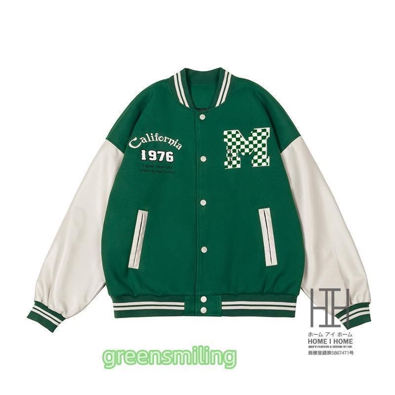 楽天市場】ジャケット スタジャン メンズ グリーン 赤 革ジャン 革