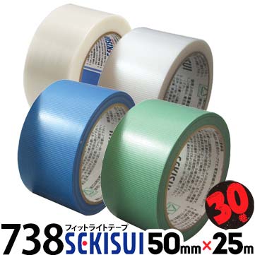養生テープ フィットライトテープ No.738 緑30巻 50mm×25m N738M04