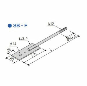 楽天市場】Z ゼット Z羽子板ボルト SB・F L=280mm フラットタイプ（釘