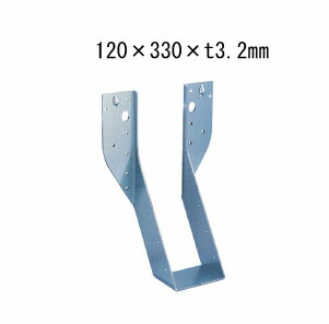 カナイ ビス止め耐震梁受け金物 肩掛けなし 梁寸法120巾 120×330×t3.2mm 6個 442-2658 基礎 内装 構造 土台|養生・建築資材のマモルデ