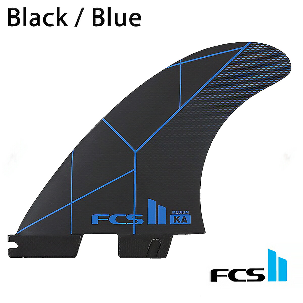 格安即決 Fcs2 フィン Kolohe Andino Pc Medium Black Blue Tri Retail Fins ショートボード用 Fucoa Cl