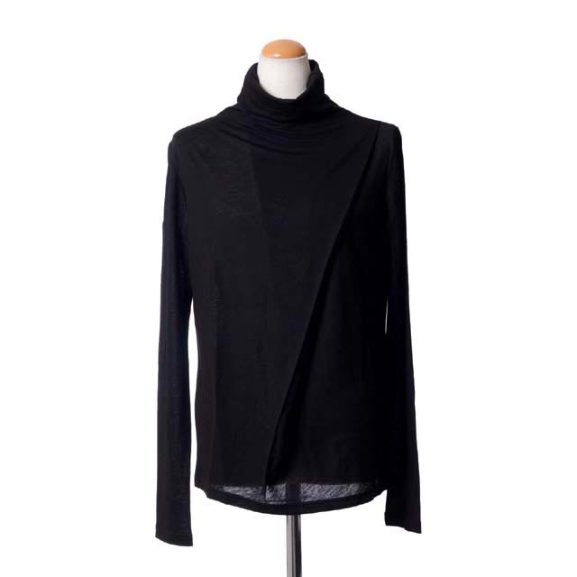 アンドゥムルメステール (ann demeulemeester) タートルネックカットソー リヨセルウール ブラック 212135202100013 2015AW レディース秋冬新作 3,980円以上購入で送料無料 【正規取扱】｜ヨコアンティ