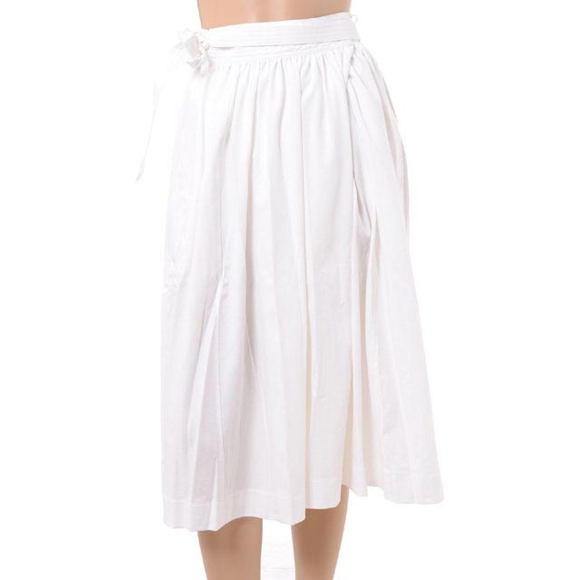 ルメール (LEMAIRE) ベルト付きスカート コットン チョーク＜br /＞w171ts27lj010001＜br /＞ 2017SS レディース春夏新作 送料無料 正規取扱