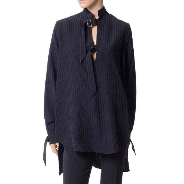 アールト (AALTO) ベルト付きロングブラウス ウールジャージー ブラックaaaw17a2sh22509b 2017AW レディース秋冬新作 送料無料 正規取扱｜ヨコアンティ
