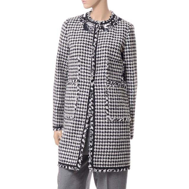 ジャンバティスタ ヴァリ (Giambattista Valli) 刺しゅう入り口・入口丸襟厚地の外套 ラメ チドリ透かし彫り\u003cbr /\u003ea17sv82103250\u003cbr /\u003e 2017AW レディース秋冬新作 貨物輸送無料 置き目取りまわし