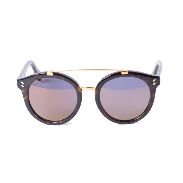 ステラマッカートニー (stella mccartney) ダブルブリッヂサングラス バイオアセテートとメタル ブラウン＜br /＞507709s000112014＜br /＞ 2018SS レディース春夏新作 送料無料 正規取扱