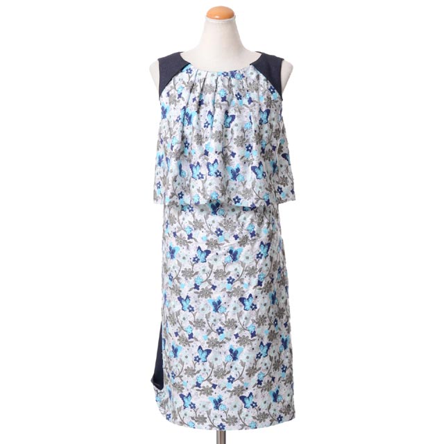 セタイチロウ (setaichiro) バタフライノースリーブワンピース レース ブルー＜br /＞d08909blue＜br /＞ 2018SS レディース春夏新作 送料無料 正規取扱