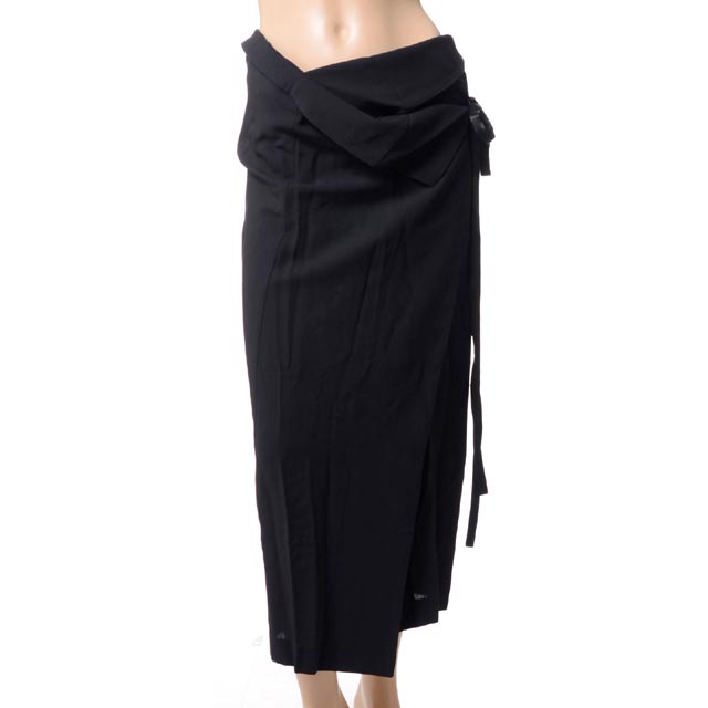 アンドゥムルメステール　黒いタイトラップスカート 楽天市場】アンドゥムルメステール (ann demeulemeester) ロング