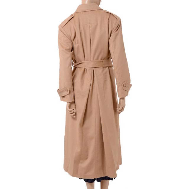希少 エリカカヴァリーニ Erika Cavallini フラノトレンチコート ヴァージンウールカシミヤミックス キャメルa8pp8an 18aw レディース秋冬新作 送料無料 正規取扱 超人気の Www Ssipeople Com