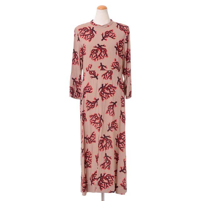 魅力的な マルニ Marni 長袖ワンピース シルク ベージュサンゴプリントabma03acow36 19ss レディース春夏新作 送料無料 正規取扱 ヨコアンティ 激安の Csckerala Com