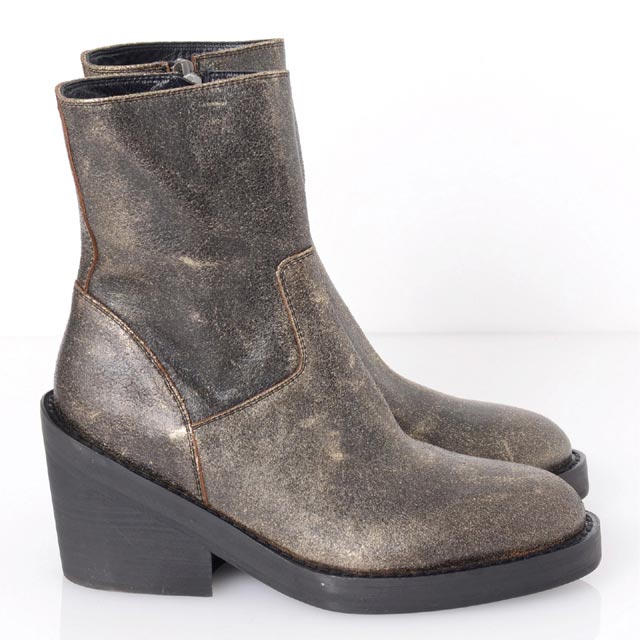 アンドゥムルメステール (ann demeulemeester) ワークブーツ 牛革 メタリック 2123942079013 ミドル,カーフレザー, 3,980円以上購入で送料無料 【正規取扱】|ヨコアンティ