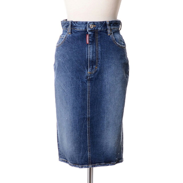ディースクエアード (Dsquared2) ダルマロングスカート コットンストレッチ ブルー＜br /＞s75ma070630667470＜br /＞ 2020SS レディース春夏新作 送料無料 正規取扱 26,565円